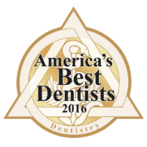 Americas Best Dentists 2016 award badge